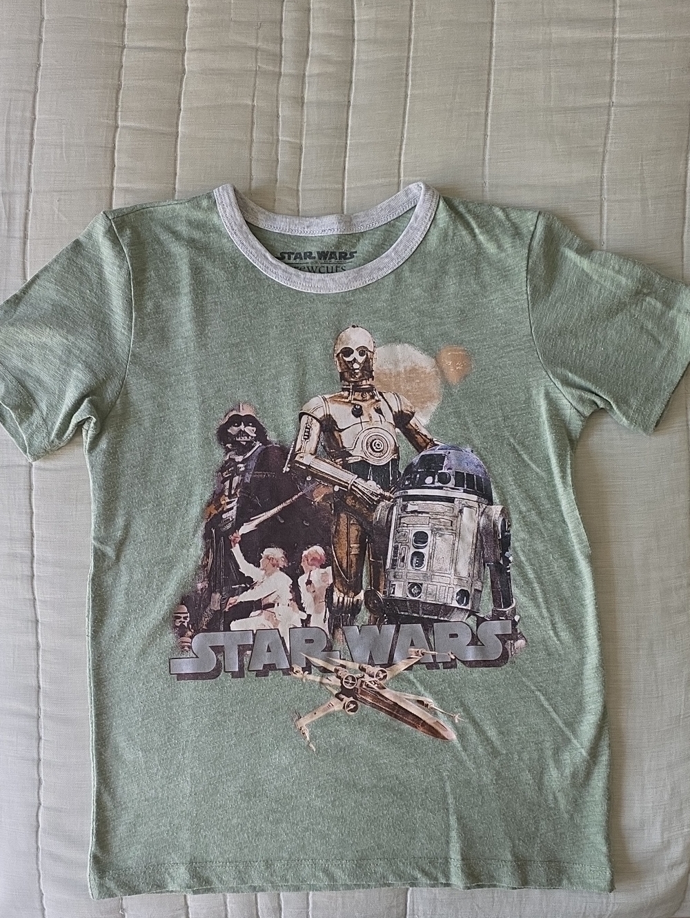 J. Crew Kids Light Green Star Wars Graphic Tee
